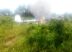 Motorista que passava pelo local registrou a imagem da aeronave em chamas, minutos depois da queda. Foto: Arquivo Pessoal
