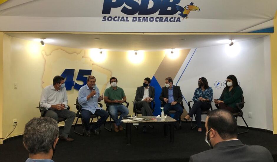 Líderes nacionais do PSDB vieram articular votação da Câmara dos Deputados para eleger Baleia Rossi (MDB)