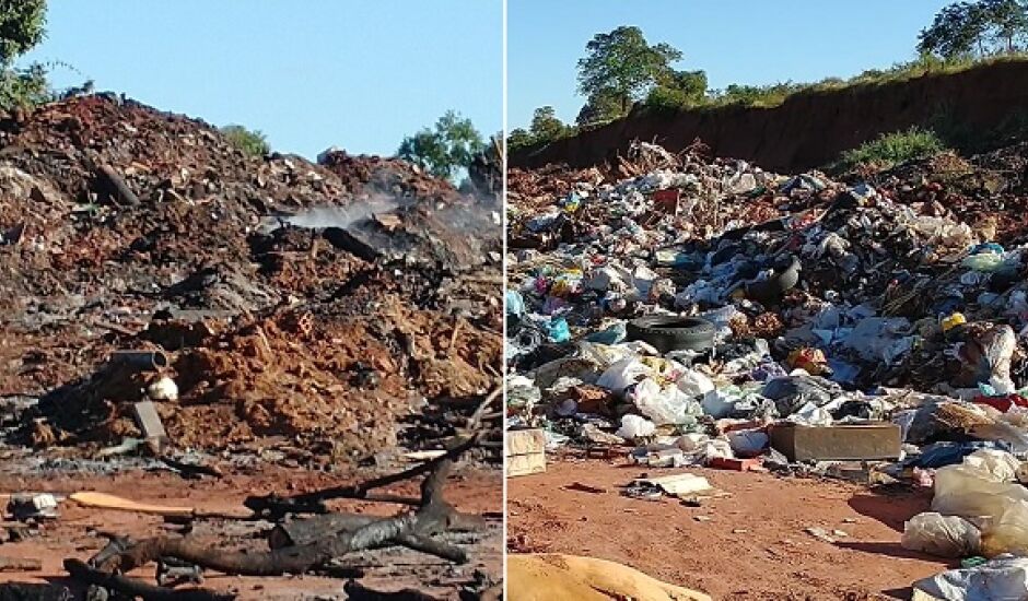Além do fogo, novo lixão tem se formado próximo ao aterro sanitário, local correto para destinação do lixo doméstico