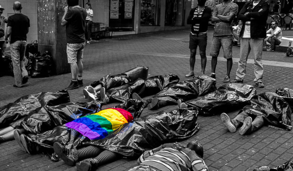 Ato produzido pelo Grupo Teatral Leela, que faz parte de uma série de eventos que antecedem a Parada LGBT em Belo Horizonte
