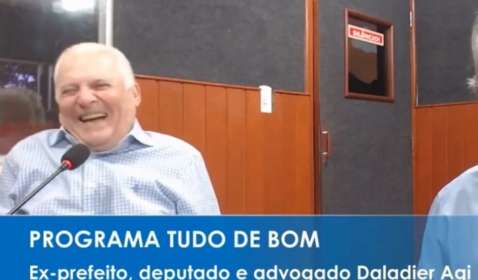Ex-prefeito Daladier Agi, em entrevista ao programa Tudo de Bom, da Rádio Cultura FM Paranaíba