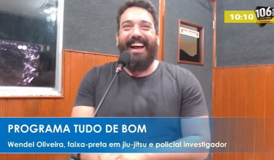 Wendel Oliveira, policial e lutador em entrevista ao Programa Tudo de Bom, da Rádio Cultura FM Paranaíba