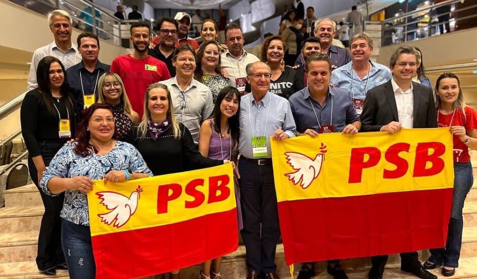 Lideranças do PSB em MS ao lado de nomes importantes da sigla em Brasília