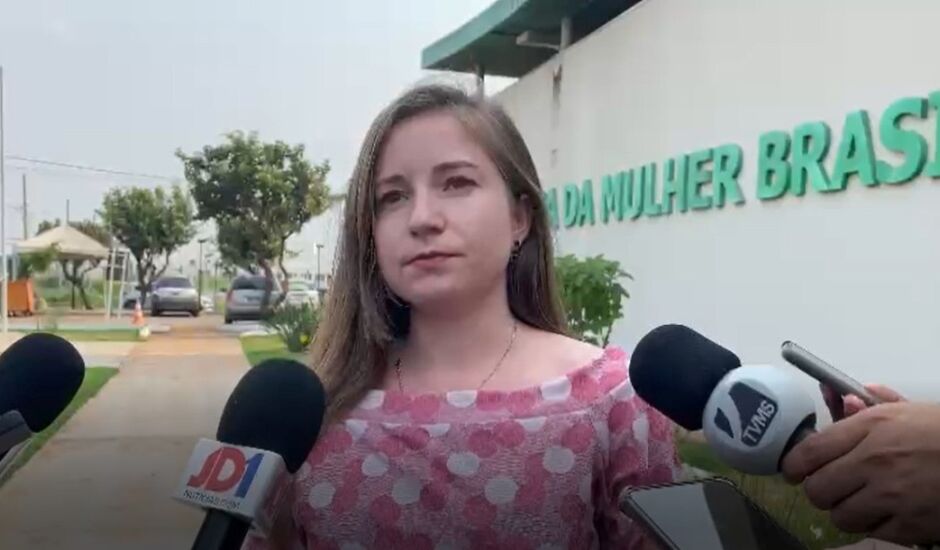 Delegada Rafaela Lobato, durante esclarecimento sobre o caso "Marquinhos Trad" 