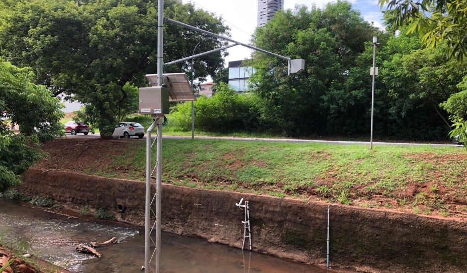 Sensores instalados na Bacia do Prosa, em Campo Grande