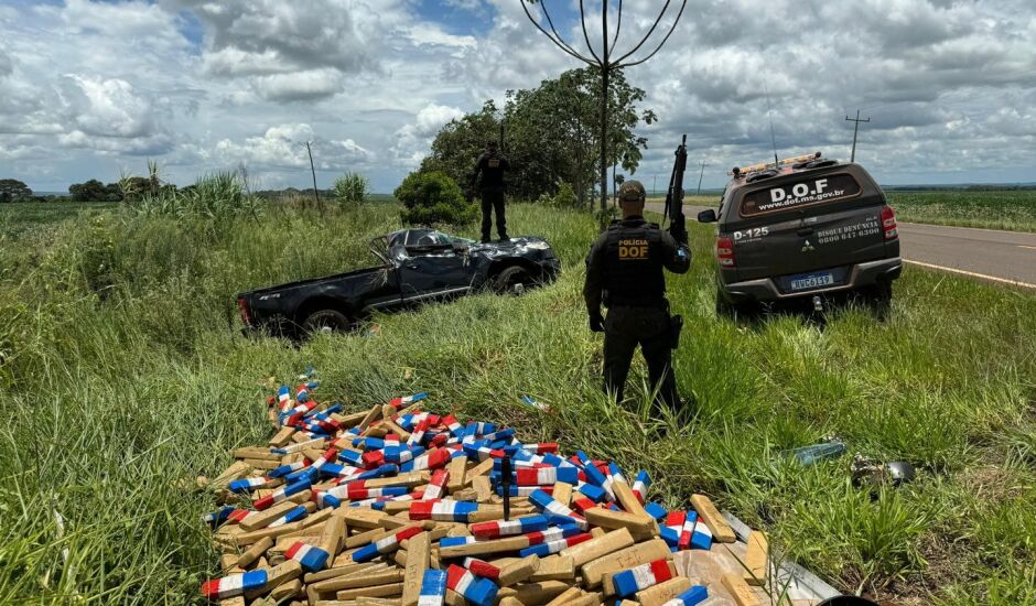 Droga apreendida durante ação dos militares em área rural de Maracaju