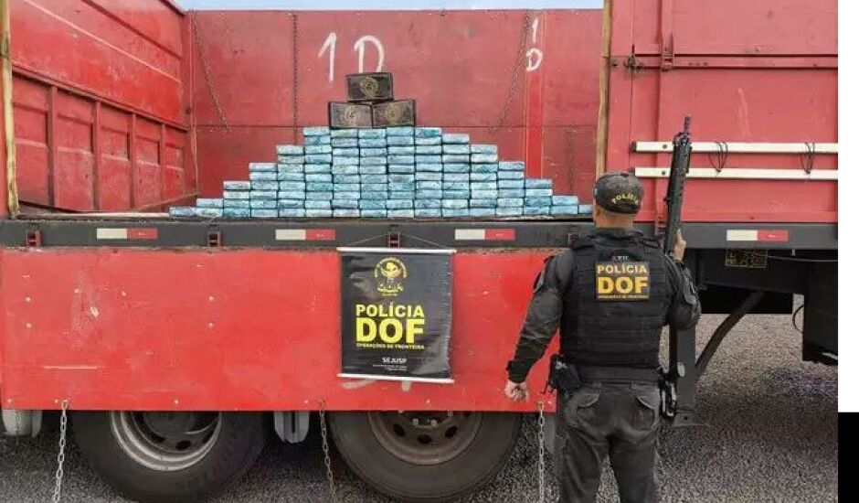 113 Kg de cloridrato de cocaína apreendido pelo DOF em Maracaju