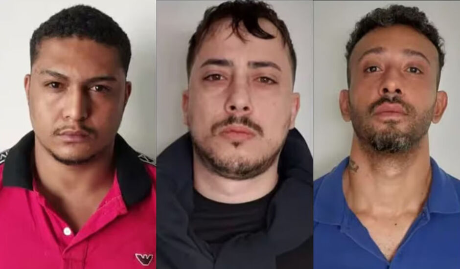Os três brasileiros presos em Pedro Juan Caballero; ao centro 'HG'