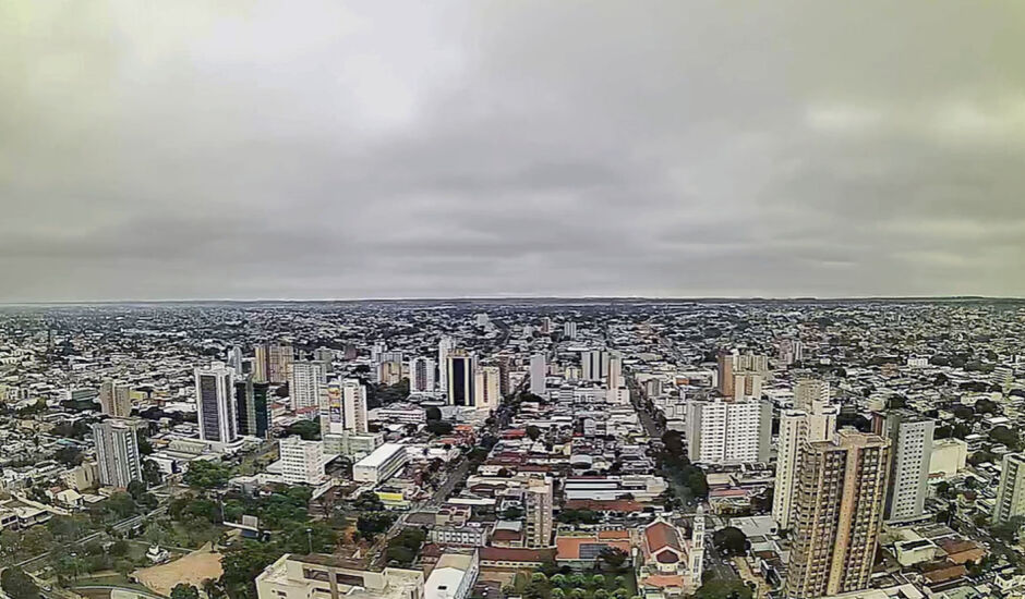 Imagem aérea em Campo Grande na manhã deste sábado (25)