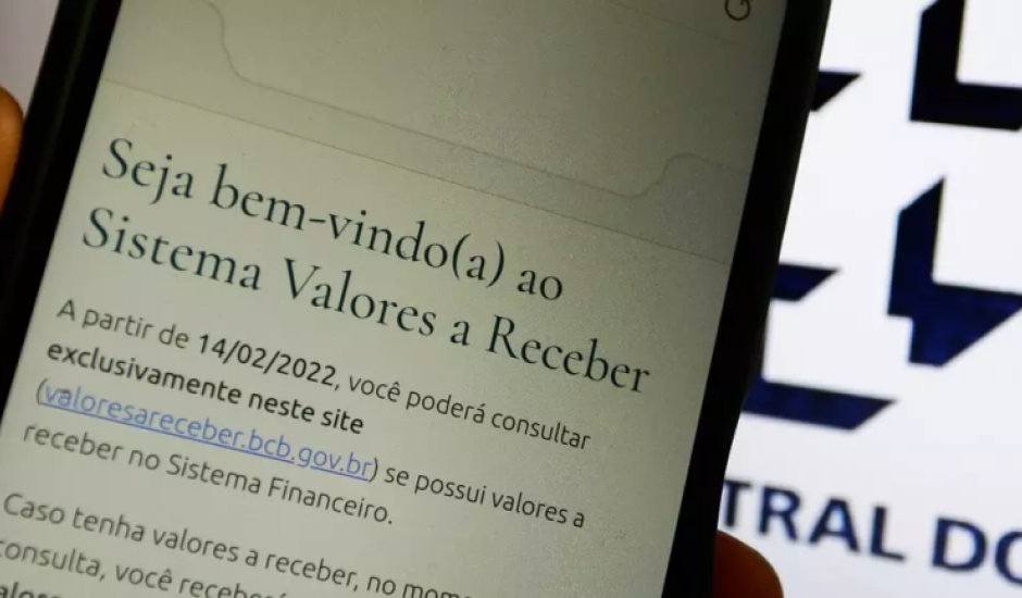 Sistema de Valores a Receber do BC pode ser consultado no site valoresareceber.bcb.gov.br. 