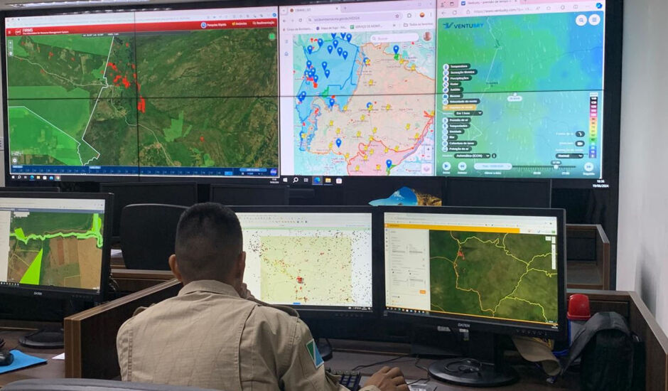 Imagens de satélite e dados de diferentes plataformas são acompanhados em tempo real no CICC 