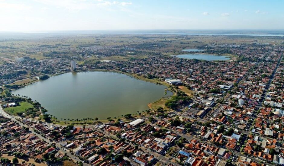 Vista aérea de Três Lagoas.