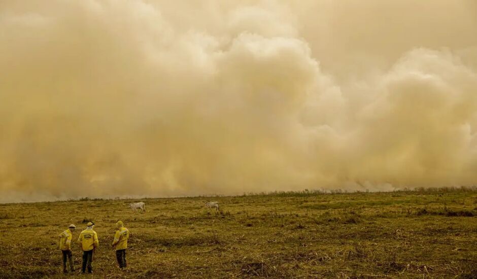 Crise hídrica cria ambiente favorável à propagação do fogo no Pantanal