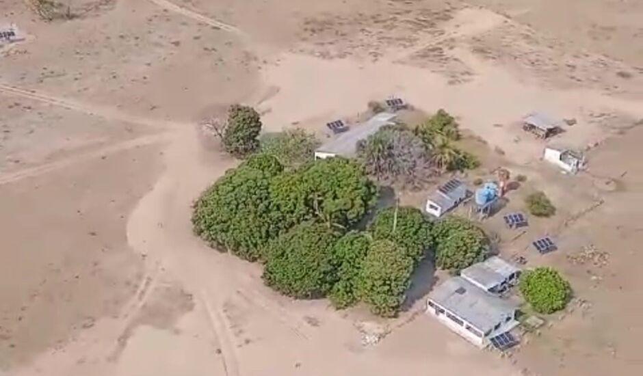 Imagem aérea da Base de Lourdes