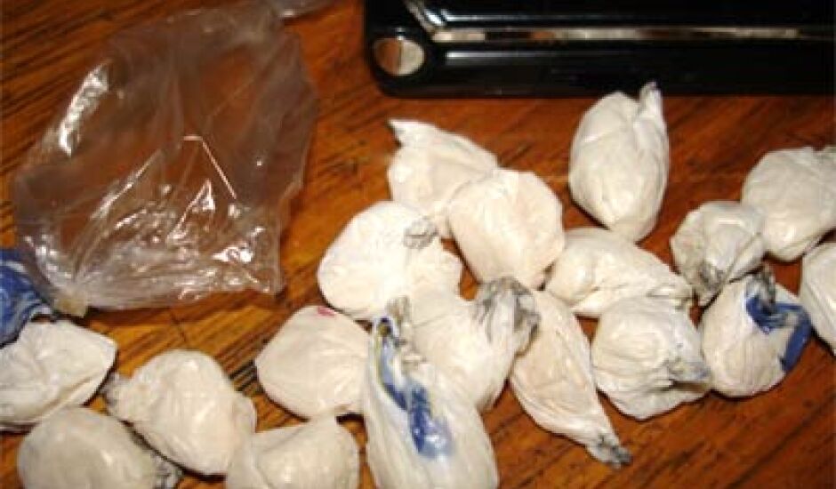 Cocaína apreendida em Três Lagoas; no total, foram apreendidos 50 quilos