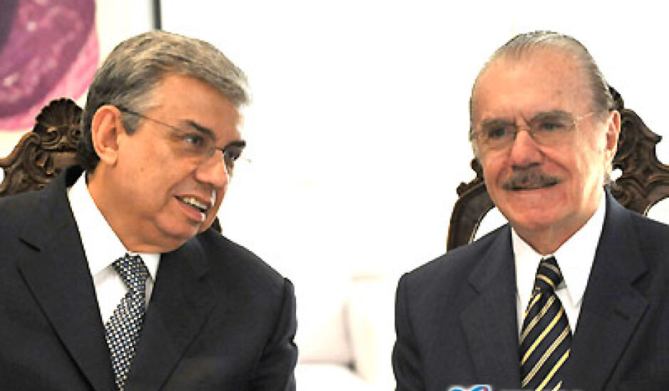 Senador Garibaldi Alves Filho, presidente do Senado, e senador José Sarney