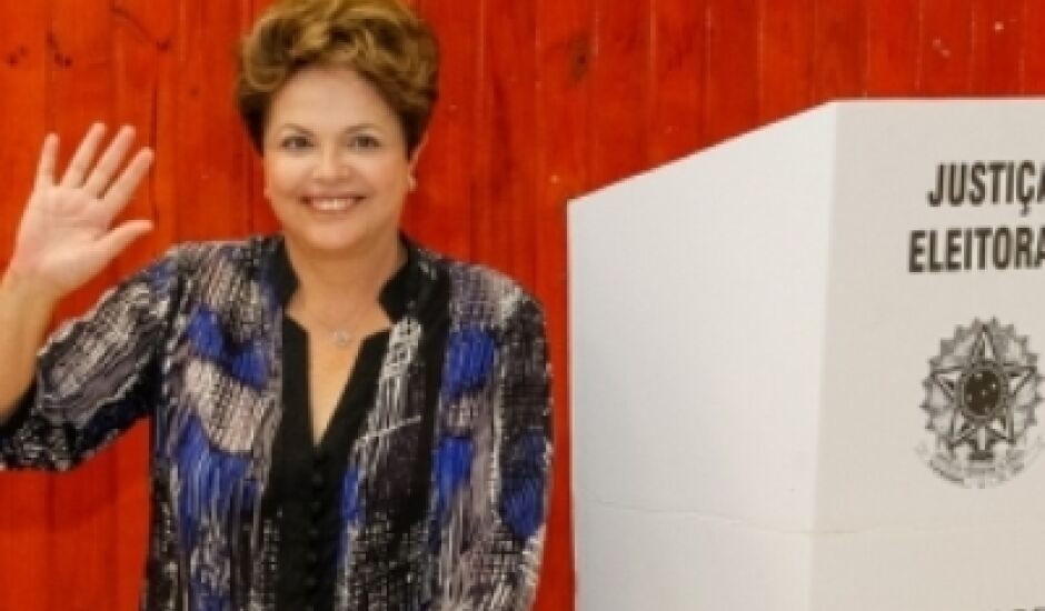 Presidente Dilma no momento do voto