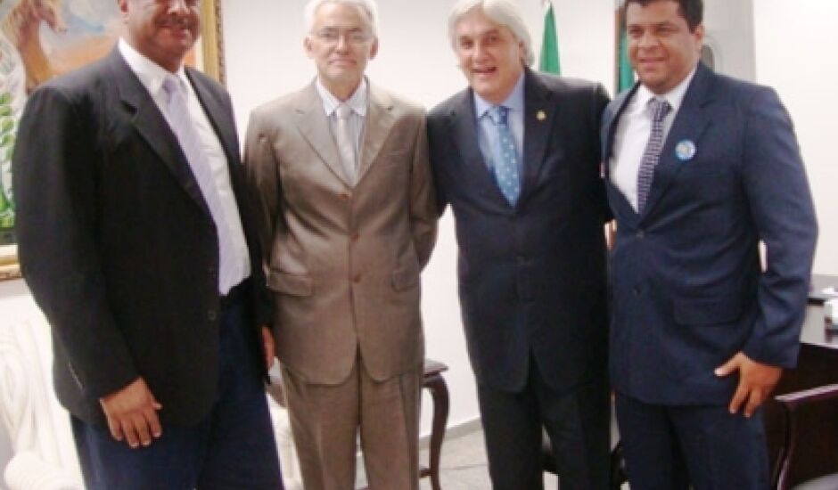 : Ex-deputado João Grandão, José Dodô, Delcídio e Jaime Ferreira