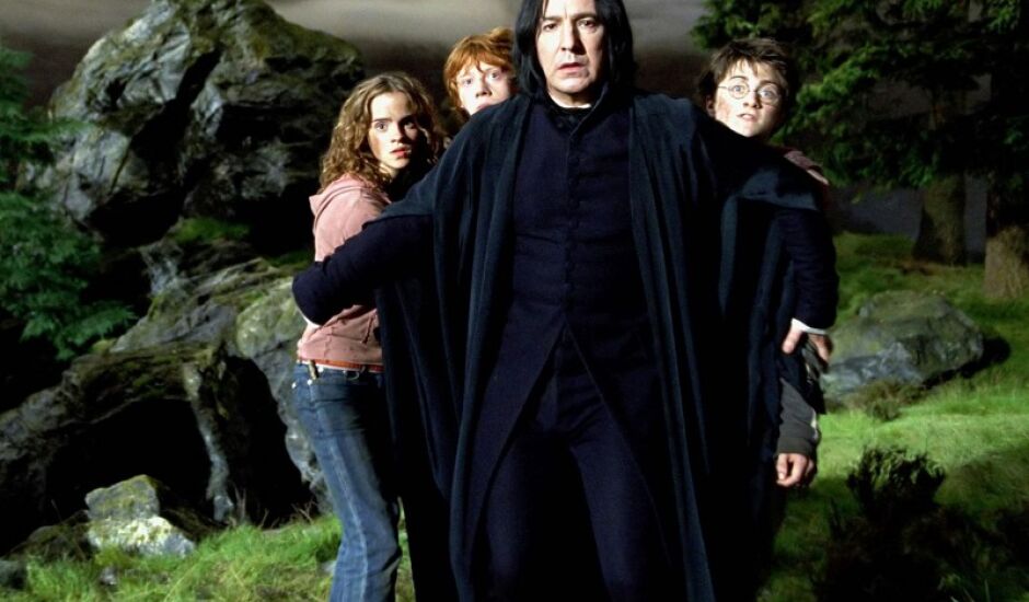 Alan Rickman como professor Severus Snape em "Harry Potter"