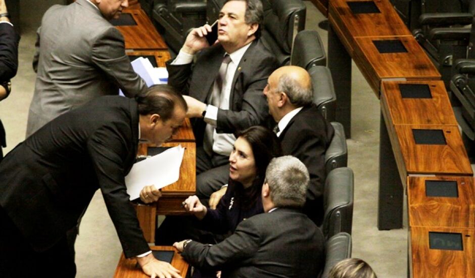 Simone permaneceu com os parlamentares durante quase 17 horas de sessão 