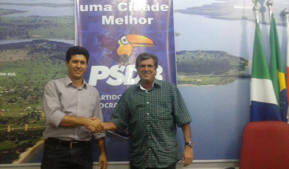 Gustavo Carvalho e Robinho, após o acordo que selou as candidaturas