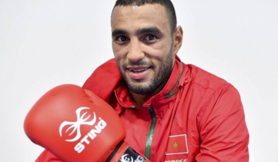  O boxeador Hassan Saada posa após treino no Riocentro, em foto de segunda-feira (1º) 