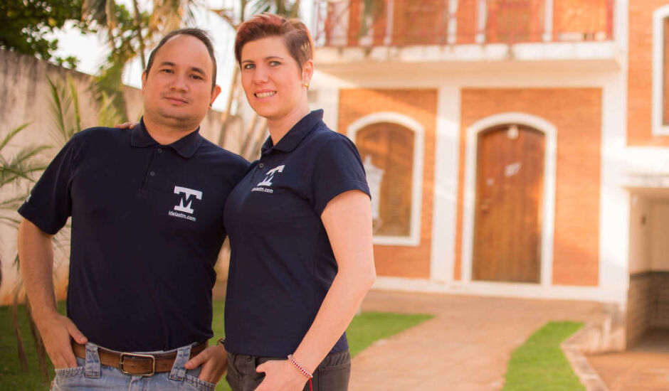 Empresários Thiago Marques e Maíra Gimenez