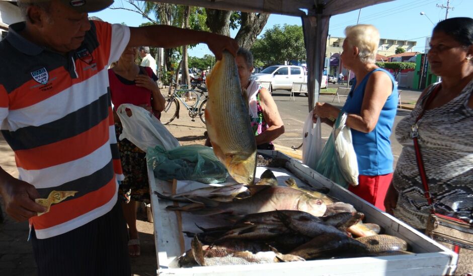 Tradicional feira do peixe que acontece na avenida Rosário Congro