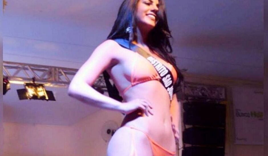 Ana Flávia em desfile no Miss Mato Grosso do Sul 2017