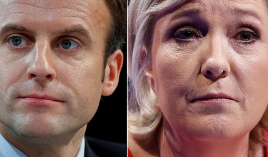 Emmanuel Macron ampliou a vantagem nas pesquisas contra a adversária de extrema-direita, Marine Le Pen, nesta sexta-feira (5)