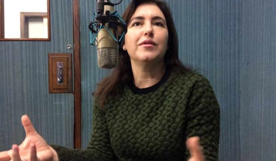 Simone Tebet, em entrevista ao Jornal RCN Notícias da Rádio Cultura FM