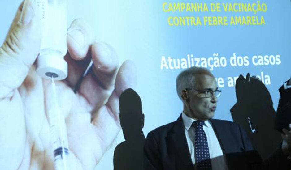 O ministro interino, Antônio  Nardi, atualiza os casos de febre amarela no país