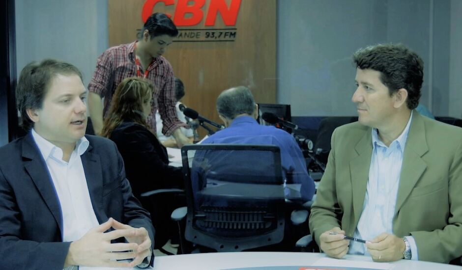 Superintendente do Sebrae Mato Grosso do Sul, Claudio Mendonça no Cenário CBN 2018 com o Jornalista Otávio Neto