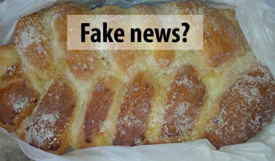 Foto do pão doce circula nas redes sociais e em grupos de WhatsApp, em Três Lagoas.