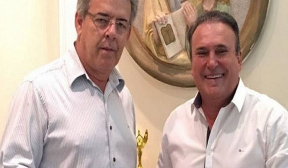 Prefeito Ronaldo Miziara e ex-prefeito Diogo Tita