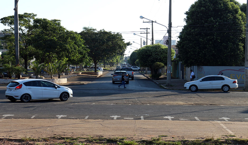 Avenida Rosário Congro com a avenida Eloy Chaves, em destaque.
