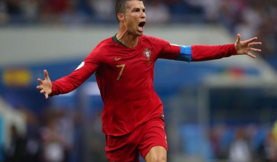 Copa 2018: Portugal e Espanha - Cristiano Ronaldo de Portugal faz seu terceiro gol