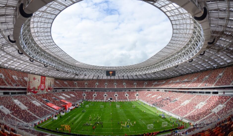 O Estádio Luzhniki, em Moscou