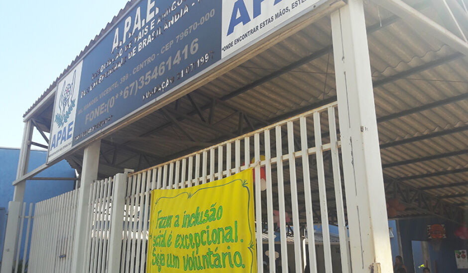 APAE de Brasilândia está localizada na avenida Manoel Vicente, 399, Centro