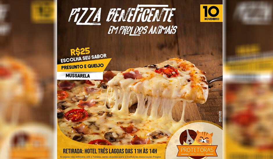 Pizza pode ser adquirida com as voluntárias pelo Facebook e em diversos pontos de distribuições.