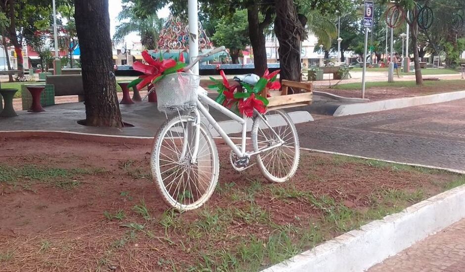 A decoração do ano passado também será aproveitada, no caso foram bicicletas