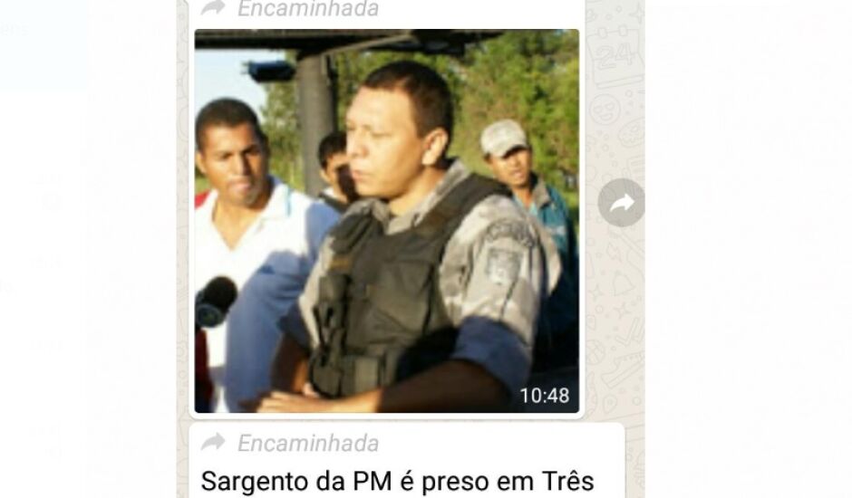 Imagem do sargento Romildo Gomes é usada ilegalmente em postagem fake