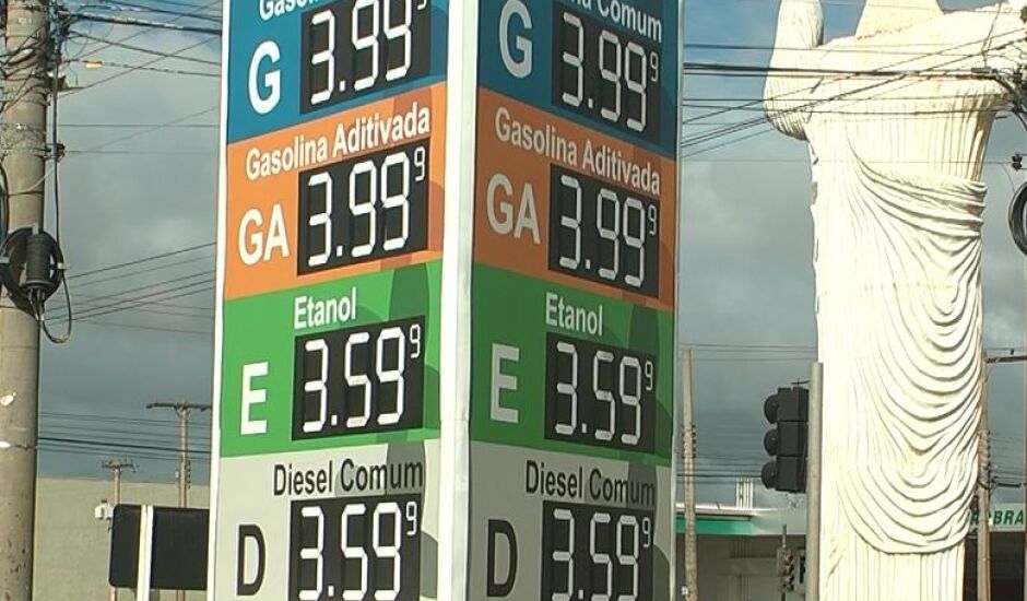 Segundo dados da ANP a média de preços em Três Lagoas para o etanol é de R$ 3,59