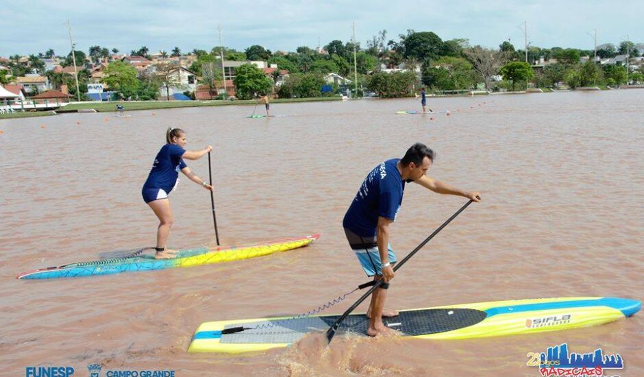 O stand-up padle acontecerá na Lagoa Itatiaia e vale pontos para o campeonato brasileiro