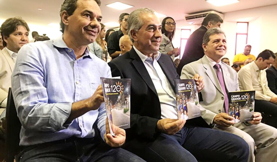 Trad, Azambuja e o presidente da Câmara, João Rocha: unidos durante evento de aniversário