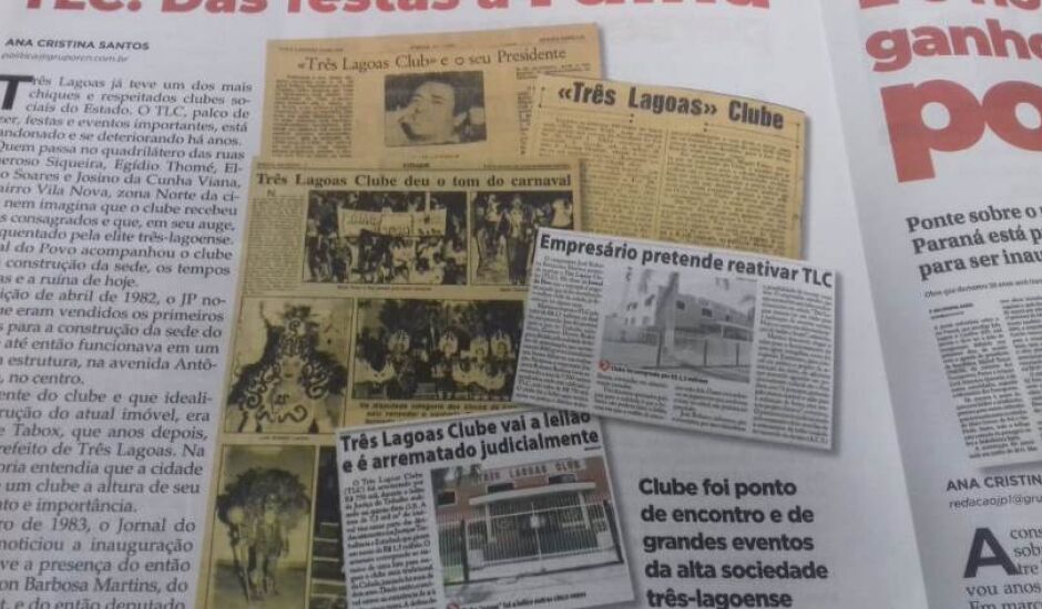 Jornal do Povo mostra história do Três Lagoas Clube