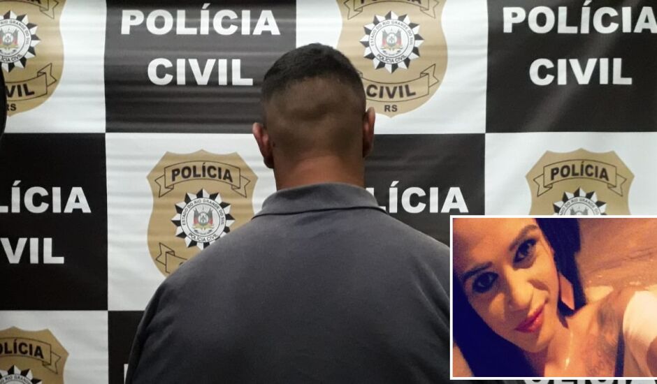 O preso pela DHPP por suspeita do assassinato de Lucas Vinicius (no detalhe)