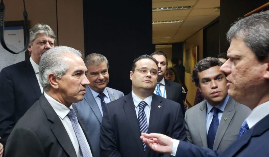 Acompanharam o governador Reinaldo Azambuja o secretário Jaime Verruck, o senador Nelsinho Trad e os deputados federais Fábio Trad e Beto Pereira