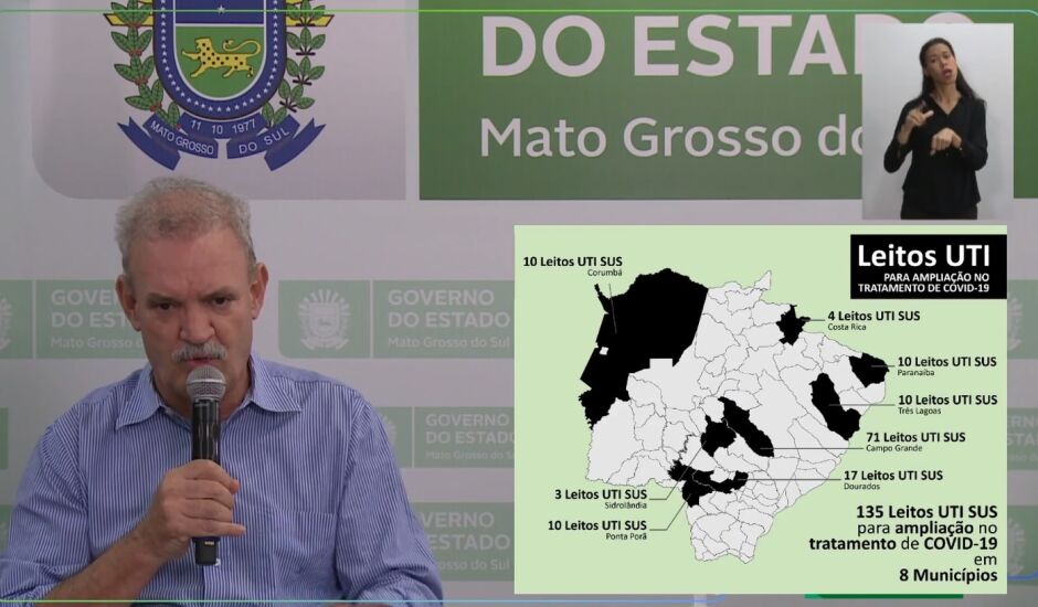 Secretário de Saúde Geraldo Resende detalhou o número de leitos para enfrentar a pandemia de covid-19 em Mato Grosso do Sul