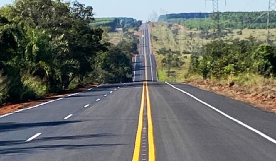 Departamento restaurou mais 5 quilômetros da rodovia entre Três Lagoas e Água Clara